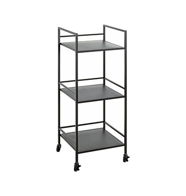 Beistelltisch 54522, 92cm (H), 35cmx35mm (BxT), rechteckig, schwarz / schwarz
