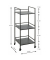 Beistelltisch 54522, 92cm (H), 35cmx35mm (BxT), rechteckig, schwarz / schwarz