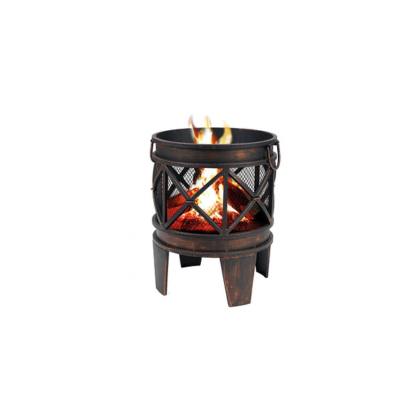 4011964011274 - tepro Garten Gracewood Stand Feuerstelle mit Funkenschutz Grill-Fläche (Durchmesser)=400 mm Schwarz Bronze 4011964011274 - tepro Garten Gracewood Stand Feuerstelle mit Funkenschutz Grill-Fläche (Durchmesser)=400 mm Schwarz Bronze