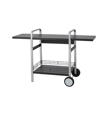 Grillwagen Universal BBQ-Tisch schwarz, silber
