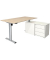 Sitz-Steh-Schreibtischkombination Move 1 base 10305350, elektrisch höhenverstellbar 73-123cm (H), 150x80cm (BxT), rechteckig, ah