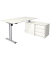 Sitz-Steh-Schreibtischkombination Move 1 base 10305310, elektrisch höhenverstellbar 73-123cm (H), 150x80cm (BxT), rechteckig, we