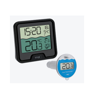 Poolthermometer 30.3066 MARBELLA schwarz