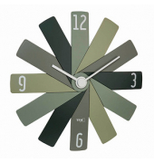 Wanduhr 60.3020 CLOCK IN THE BOX grün Kunststoff 400,0 x 37,0 mm
