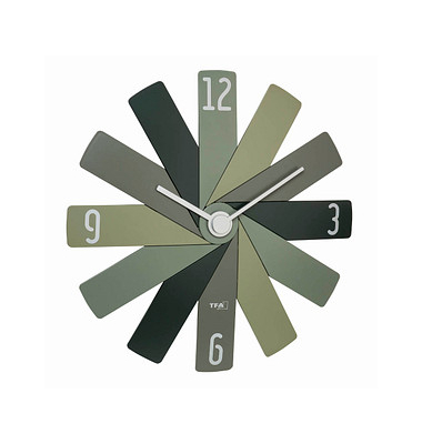Wanduhr 60.3020 CLOCK IN THE BOX grün Kunststoff 400,0 x 37,0 mm