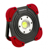 R95400145 Akku-LED-Baustrahler rot, schwarz