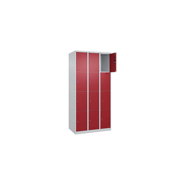 4067521351901 - Schließfachschrank Classic Plus lichtgrau rubinrot 080000-304 S10001 12 Schließfächer 900 x 500 x 1850 cm 4067521351901 C+P 4067521351901 - Schließfachschrank Classic Plus lichtgrau rubinrot 080000-304 S10001 12 Schließfächer 900 x 500 x 1850 cm 4067521351901 C+P