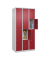 Schließfachschrank Classic Plus lichtgrau, rubinrot 080000-304 S10001, 12 Schließfächer 90,0 x 50,0 x 185,0 cm