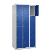 Schließfachschrank Classic Plus enzianblau, lichtgrau 080000-304 S10003, 12 Schließfächer 90,0 x 50,0 x 185,0 cm