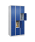 Schließfachschrank Classic Plus enzianblau, lichtgrau 080000-304 S10003, 12 Schließfächer 90,0 x 50,0 x 185,0 cm