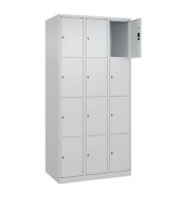 Schließfachschrank Classic Plus lichtgrau 080000-304 S10008, 12 Schließfächer 90,0 x 50,0 x 185,0 cm