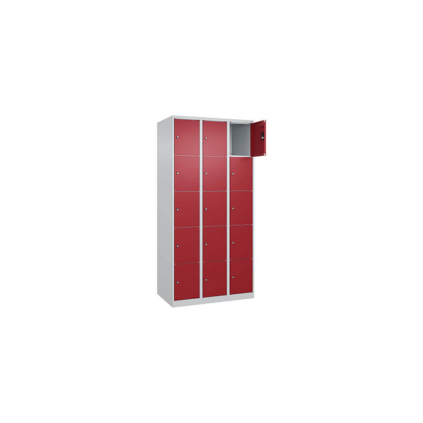 4067521352038 - Schließfachschrank Classic Plus lichtgrau rubinrot 080000-305 S10001 15 Schließfächer 900 x 500 x 1850 cm 4067521352038 C+P 4067521352038 - Schließfachschrank Classic Plus lichtgrau rubinrot 080000-305 S10001 15 Schließfächer 900 x 500 x 1850 cm 4067521352038 C+P