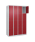 Schließfachschrank Classic Plus lichtgrau, rubinrot 080000-404 S10001, 16 Schließfächer 120,0 x 50,0 x 185,0 cm