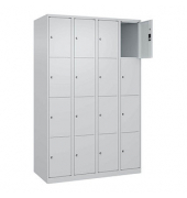Schließfachschrank Classic Plus lichtgrau 080000-404 S10008, 16 Schließfächer 120,0 x 50,0 x 185,0 cm