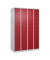 Schließfachschrank Classic Plus lichtgrau, rubinrot 080000-405 S10001, 20 Schließfächer 120,0 x 50,0 x 185,0 cm