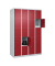 Schließfachschrank Classic Plus lichtgrau, rubinrot 080000-405 S10001, 20 Schließfächer 120,0 x 50,0 x 185,0 cm