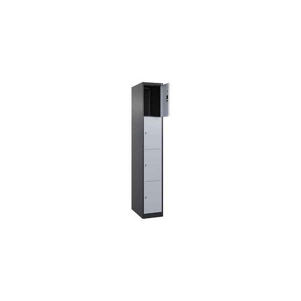 4068192643517 - Schließfachschrank Classic Plus schwarzgrau weißaluminium 080000-104 S10020 4 Schließfächer 300 x 500 x 1850 cm 40681926435 4068192643517 - Schließfachschrank Classic Plus schwarzgrau weißaluminium 080000-104 S10020 4 Schließfächer 300 x 500 x 1850 cm 40681926435