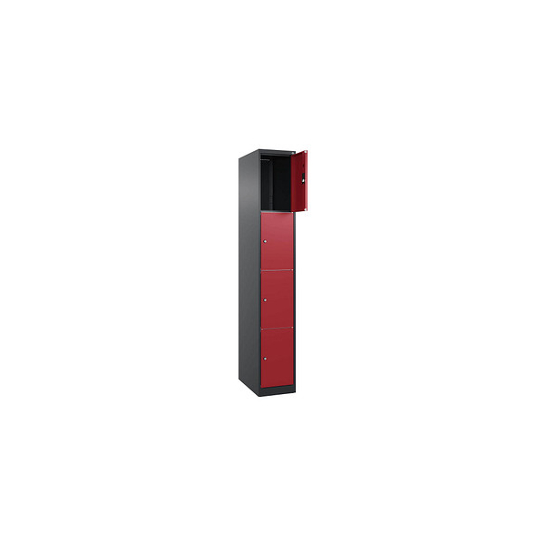 4068192643562 - Schließfachschrank Classic Plus rubinrot schwarzgrau 080000-104 S10021 4 Schließfächer 300 x 500 x 1850 cm 4068192643562 CP 4068192643562 - Schließfachschrank Classic Plus rubinrot schwarzgrau 080000-104 S10021 4 Schließfächer 300 x 500 x 1850 cm 4068192643562 CP