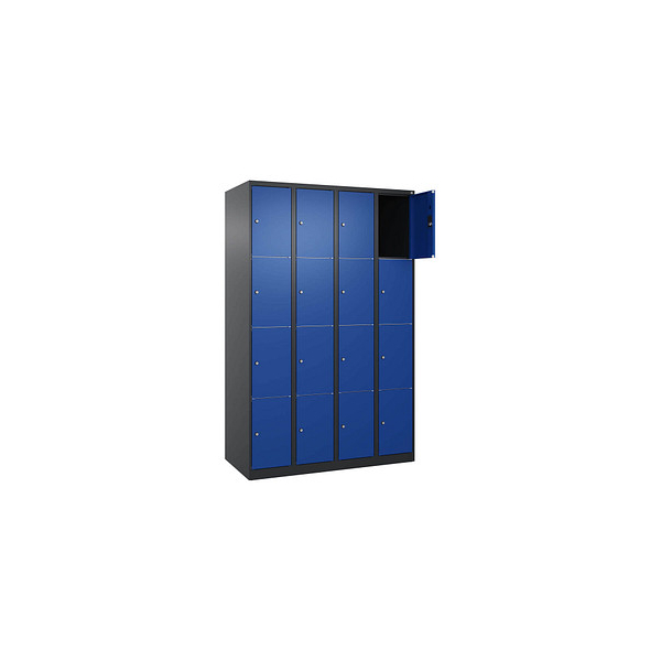 4068427433296 - Schließfachschrank Classic Plus enzianblau schwarzgrau 080000-404 S10029 16 Schließfächer 1200 x 500 x 1850 cm 406842743329 4068427433296 - Schließfachschrank Classic Plus enzianblau schwarzgrau 080000-404 S10029 16 Schließfächer 1200 x 500 x 1850 cm 406842743329
