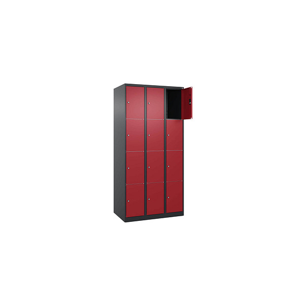 4068427434507 - Schließfachschrank Classic Plus rubinrot schwarzgrau 080000-304 S10030 12 Schließfächer 900 x 500 x 1850 cm 4068427434507 C 4068427434507 - Schließfachschrank Classic Plus rubinrot schwarzgrau 080000-304 S10030 12 Schließfächer 900 x 500 x 1850 cm 4068427434507 C