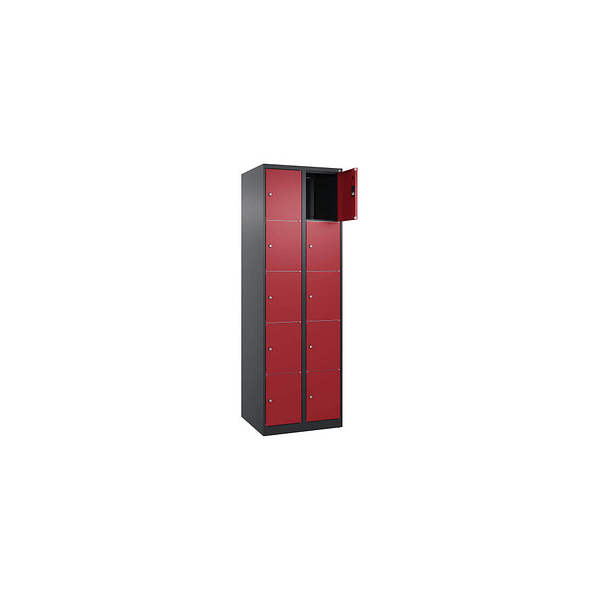 4068427434637 - Schließfachschrank Classic Plus rubinrot schwarzgrau 080000-205 S10032 10 Schließfächer 600 x 500 x 1850 cm 4068427434637 C 4068427434637 - Schließfachschrank Classic Plus rubinrot schwarzgrau 080000-205 S10032 10 Schließfächer 600 x 500 x 1850 cm 4068427434637 C
