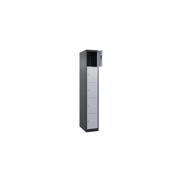 4068427572995 - Schließfachschrank Classic Plus schwarzgrau weißaluminium 080000-105 S10032 5 Schließfächer 300 x 500 x 1850 cm 40684275729 4068427572995 - Schließfachschrank Classic Plus schwarzgrau weißaluminium 080000-105 S10032 5 Schließfächer 300 x 500 x 1850 cm 40684275729