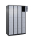 Schließfachschrank Classic Plus schwarzgrau, weißaluminium 080000-405 S10018, 20 Schließfächer 120,0 x 50,0 x 185,0 cm