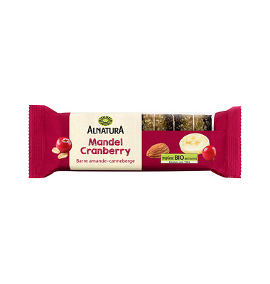 Bio Fruchtriegel Mandel Cranberry 75,0 g