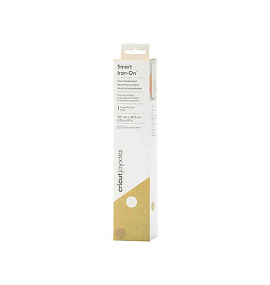 Joy Xtra Smart Iron-On Glitzer Aufbügelfolie gold 24,1 x 48,3 cm,  1 Rolle