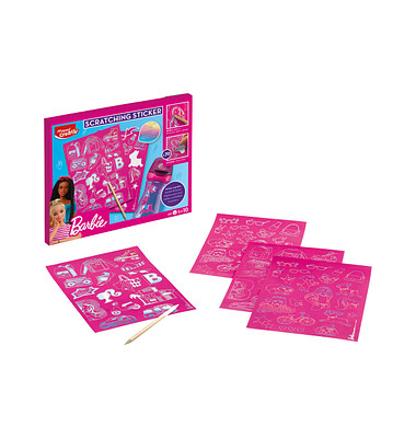 Kratzbild Barbie mehrfarbig