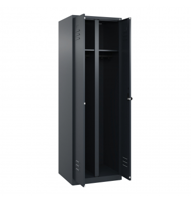 C+P Schwarz-Weiß-Spind Classic PLUS 1850x600x500mm 2Abteile anan