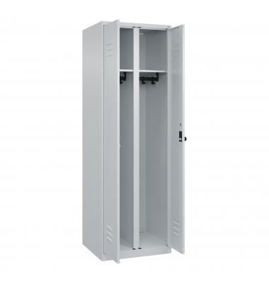 C+P Schwarz-Weiß-Spind Classic PLUS 1850x600x500mm 2Abteile lgrlgr