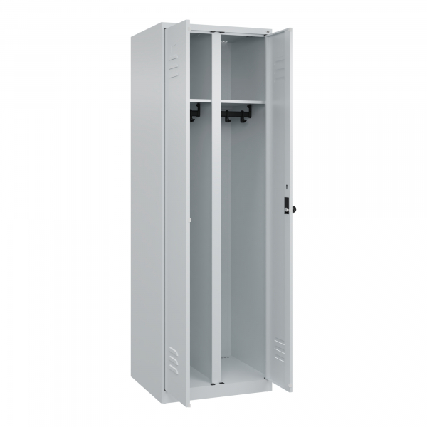 4067521331736 -  C+P Schwarz-Weiß-Spind Classic PLUS 1850x600x500mm 2Abteile lgrlgr 4067521331736 C + P Möbelsysteme