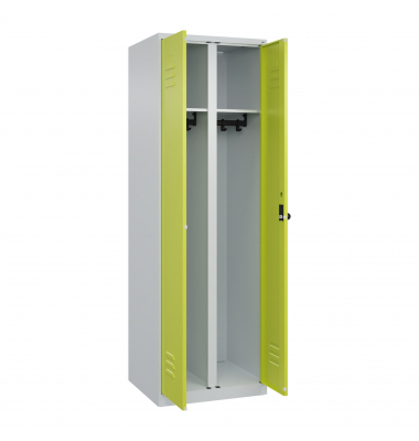 C+P Schwarz-Weiß-Spind Classic PLUS 1850x600x500mm 2Abteile lgrcgn