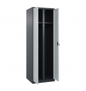 C+P Schwarz-Wei&szlig;-Spind Classic PLUS 1850x600x500mm 2Abteile anlgr