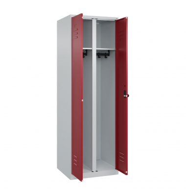 C+P Schwarz-Weiß-Spind Classic PLUS 1850x600x500mm 2Abteile lgrrrt