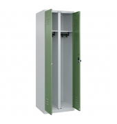 C+P Schwarz-Weiß-Spind Classic PLUS 1850x600x500mm 2Abteile lgrrgn