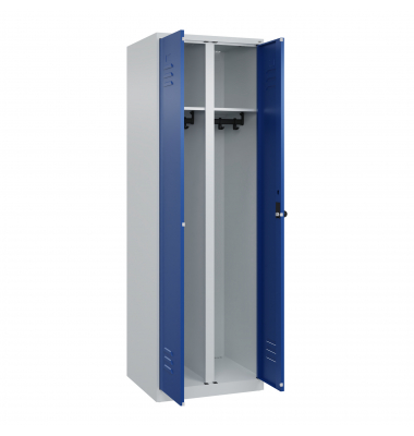 C+P Schwarz-Weiß-Spind Classic PLUS 1850x600x500mm 2Abteile lgrebl