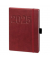 Buchkalender 02-0147, V-Book, bordeaux, 1 Woche / 2 Seiten, 14x21cm (A5), 2027