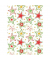 Geschenkpapier 2A00961, Weihnachten, Sterne, 50cm x 250m, wei&szlig;/gr&uuml;n/rot/gold