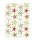 Geschenkpapier 2A00961, Weihnachten, Sterne, 50cm x 250m, wei&szlig;/gr&uuml;n/rot/gold