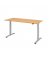 Schreibtisch, elektrisch höhenverstellbar, 73-119cm (H), 180x80cm (BxT), buche / silber