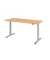 Schreibtisch, elektrisch höhenverstellbar, 73-119cm (H), 180x80cm (BxT), buche / silber