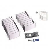 badgepoint Namensschild polar POL30MA02-20DR 70x30mm an 20St.