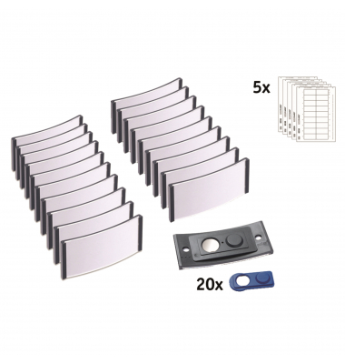 badgepoint Namensschild polar POL30MA02-20DR 70x30mm an 20St.