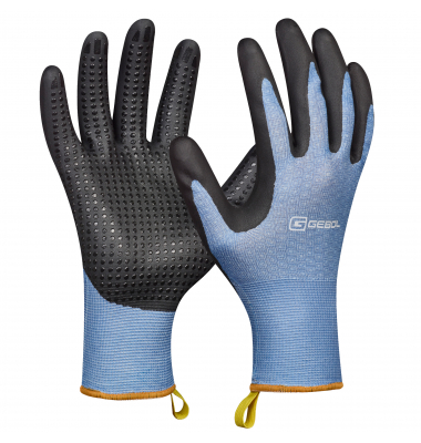 Gartenhandschuhe CROCUS, Nitril, schwarz/blau, Größe 10 / XL