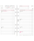 Kalendereinlage 50255, Wochenplan, 1 Woche / 2 Seiten, 96x172mm (Midi), 2025