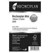 Kalendereinlage 50615, Wochenplan, 1 Woche / 2 Seiten, 79x125mm (Mini), 2025