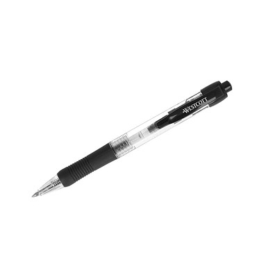 Gelschreiber transparentschwarz 0,4 mm, Schreibfarbe: schwarz