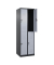 Spind Classic Plus schwarzgrau, weißaluminium 080300-20 S10123, 4 Schließfächer 60,0 x 50,0 x 185,0 cm